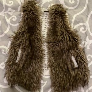 Faux fur vest